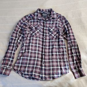 American Rag mens button down plaid shirt. Small